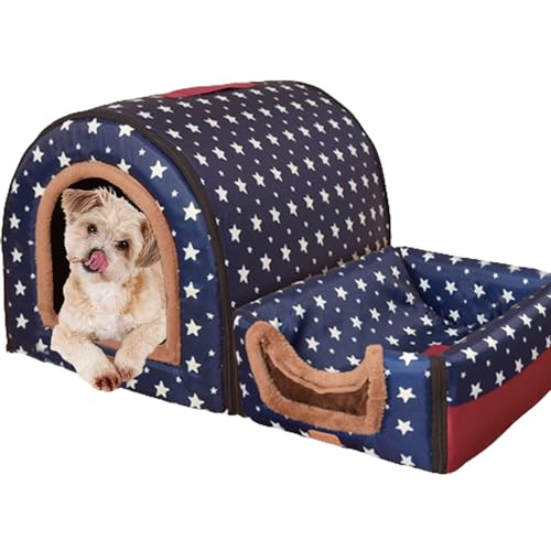 Puppy House Pet Beds Kennel, Washable Dog House Pet House Cat Beds Dog Beds Pet Nest Pet Shelter Cat Cave Bed with Removable Cushion for Small Medium Dogs,37x18x10cm,Style2 von NENIUX