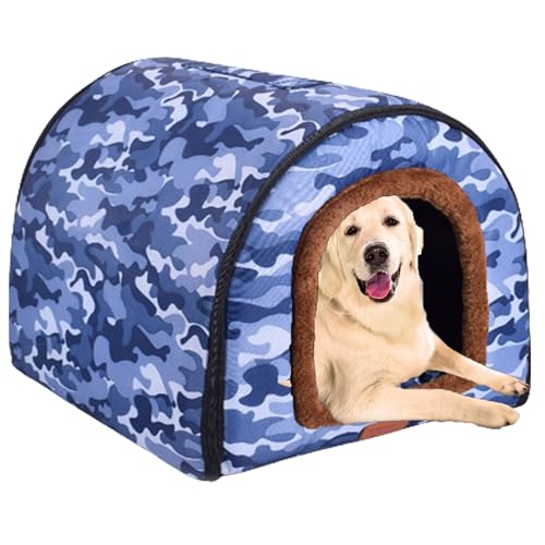 Selbstwärmendes Hundehaus Hundebett, Haustierbett, Welpenbett, Kätzchenhaus, Haustiernest, Hundenest, Kissen, Katzenschutz mit doppelseitiger Matte für Haustiere, Welpen, Kätzchen, Kaninchen, 48 x 52 von NENIUX