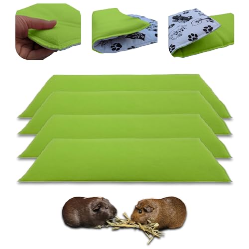 NEO SOLVO 4 Stück Fleece Spielplatzmatte für Meerschweinchen und Kaninchen - Alles in einem: eine Decke, EIN riesiger Tunnel, EIN Haus, EIN Kissen und EIN Bett - 35 cm x 70 cm - Grün NEO SOLVO 4 Stück Fleece Spielplatzmatte für Meerschweinchen und Kaninchen - Alles in einem: eine Decke, EIN riesiger Tunnel, EIN Haus, EIN Kissen und EIN Bett - 35 cm x 70 cm - Grün von NEO SOLVO