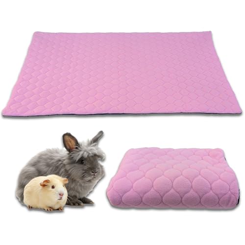 NEO SOLVO Käfigeinlage für Kaninchen und Meerschweinchen mit Abnehmbarer Fleece-Tunneldecke - perfekte Einstreu für Innenkäfige und C&C - saugfähig, wasserdicht - 60 x 50 cm - Rosa NEO SOLVO Käfigeinlage für Kaninchen und Meerschweinchen mit Abnehmbarer Fleece-Tunneldecke - perfekte Einstreu für Innenkäfige und C&C - saugfähig, wasserdicht - 60 x 50 cm - Rosa von NEO SOLVO