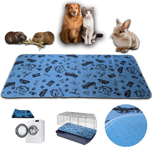 NEO SOLVO Trainingspads – Blau - 60x120cm – waschbar & Reusable PIPI Pads – saugfähig, wasserdicht, rutschfest – für Hunde, Katzen, Welpen von NEO SOLVO
