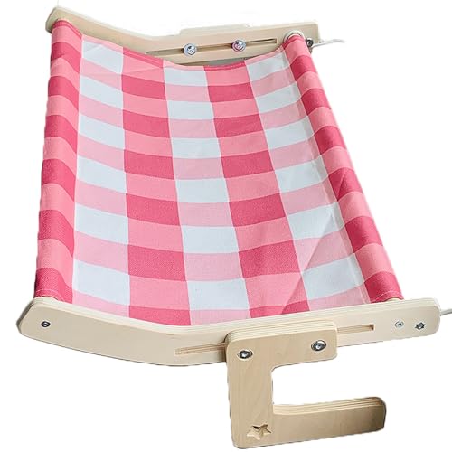 Fensterbank für Katzenbank, Stabiler Holzrahmen, hängendes Katzenbett, belastbar bis zu 20 kg, Hängematte für Katzen im Innenbereich, Fenstersitzmatte – einfach anzupassen – für (Color : Red, Size : Fensterbank für Katzenbank, Stabiler Holzrahmen, hängendes Katzenbett, belastbar bis zu 20 kg, Hängematte für Katzen im Innenbereich, Fenstersitzmatte – einfach anzupassen – für (Color : Red, Size : von NEOFEN