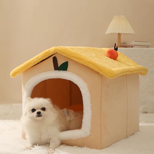 Hundehütte, Katzenzelt, Hundehütte im Freien, tragbar, faltbar, Welpenhütte, Hundebett mit abnehmbarem Kissen, Haustierbett, Nest, Zelt, Katze für kleine, mittelgroße und große Hunde (Color : Yellow Hundehütte, Katzenzelt, Hundehütte im Freien, tragbar, faltbar, Welpenhütte, Hundebett mit abnehmbarem Kissen, Haustierbett, Nest, Zelt, Katze für kleine, mittelgroße und große Hunde (Color : Yellow von NEOFEN