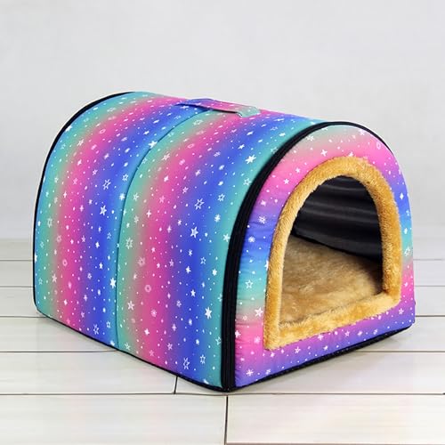 Katzen-Außenhaus, verdicktes, kältebeständiges Nest, Kitty-Unterschlupf, Katzen-Hundezelt-Kabinen-Haustierhaus, Feral Cave-Haustierhaus für Hunde im Freien (Color : A, Size : L) von NEOFEN