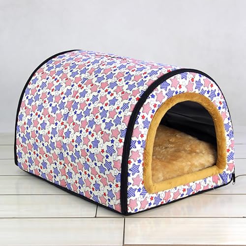 Katzen-Außenhaus, verdicktes, kältebeständiges Nest, Kitty-Unterschlupf, Katzen-Hundezelt-Kabinen-Haustierhaus, Feral Cave-Haustierhaus für Hunde im Freien (Color : B, Size : L) von NEOFEN