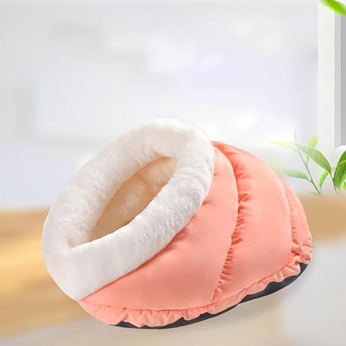 Katzenbett, Warmer Schlafsack, Höhlenbett für kleine Haustiere, Welpen, Kätzchen, Haustier, für den Innenbereich, Schlummerschlaf, weiches Plüsch, beruhigendes Bett, Zelthaus (Color : Pink, Size : 4 Katzenbett, Warmer Schlafsack, Höhlenbett für kleine Haustiere, Welpen, Kätzchen, Haustier, für den Innenbereich, Schlummerschlaf, weiches Plüsch, beruhigendes Bett, Zelthaus (Color : Pink, Size : 4 von NEOFEN