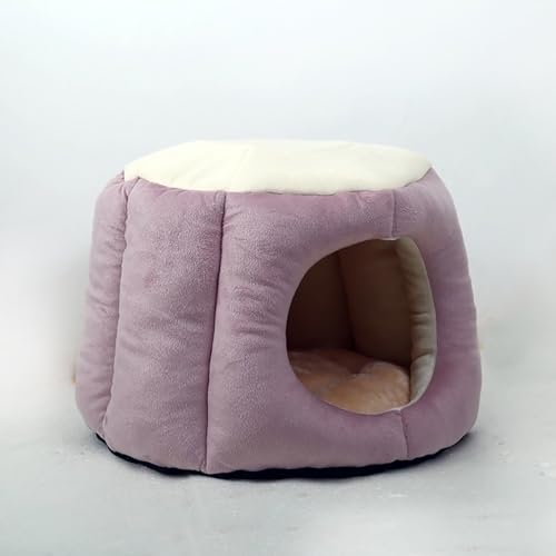 Katzenhöhlenbett für Hauskatzen bis zu 100 cm, warme Höhle, Katzenhaus, Katzenschlafsofa, Kissen, Kissen für Kätzchen, Katzen, kleine Hunde, Welpen, kleine Haustiere (Color : Purple, Size : 50x35cm Katzenhöhlenbett für Hauskatzen bis zu 100 cm, warme Höhle, Katzenhaus, Katzenschlafsofa, Kissen, Kissen für Kätzchen, Katzen, kleine Hunde, Welpen, kleine Haustiere (Color : Purple, Size : 50x35cm von NEOFEN