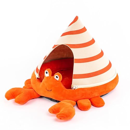 Katzennest, krabbenförmiges Katzenschlafsofa, süßes und bequemes Haustier-Katzenhaus, abnehmbares Vier-Jahreszeiten-Gebrauch, weiches Haustierbett, geeignet für kleine Katzen und (Color : Red, Size Katzennest, krabbenförmiges Katzenschlafsofa, süßes und bequemes Haustier-Katzenhaus, abnehmbares Vier-Jahreszeiten-Gebrauch, weiches Haustierbett, geeignet für kleine Katzen und (Color : Red, Size von NEOFEN