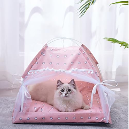 Katzenzelt mit Matte, Kätzchen-Tipi, Katzenhöhlenbett für drinnen und draußen, tragbares süßes Nest für kleine, mittelgroße Katzen, Hunde, Welpen bis 5–25 Katzen, alle Jahreszeiten (Color : C, Size Katzenzelt mit Matte, Kätzchen-Tipi, Katzenhöhlenbett für drinnen und draußen, tragbares süßes Nest für kleine, mittelgroße Katzen, Hunde, Welpen bis 5–25 Katzen, alle Jahreszeiten (Color : C, Size von NEOFEN