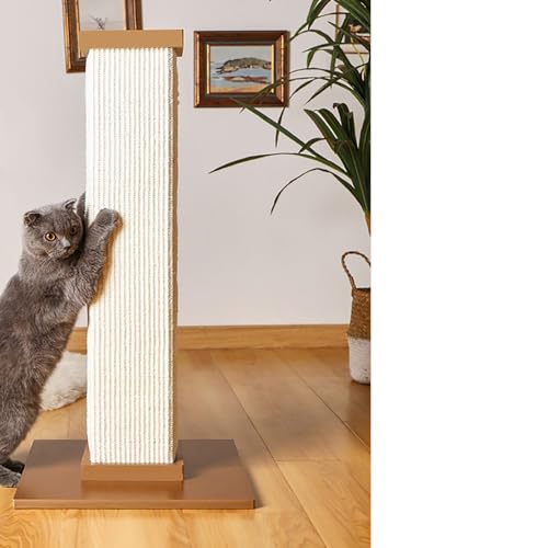 Ultimativer Kratzbaum, großer 31-Zoll-Turm – Sisalfaser, Schlichtes Design – für alle Katzen (Color : White, Size : 40x40x80cm) von NEOFEN