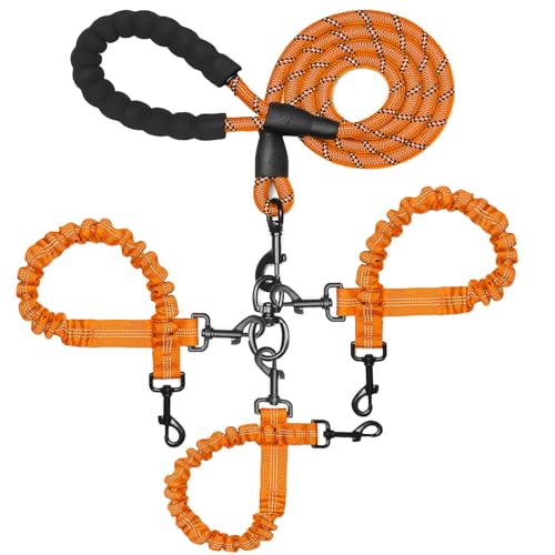 3 Hundeleine, kein Verheddern, strapazierfähig, mehrere Hundeleine, stoßdämpfend, Bungee mit gepolstertem Griff, abnehmbares Haustier-Traktionsseil für mittelgroße und große Hunde (11,3–81,6 kg) 3 Hundeleine, kein Verheddern, strapazierfähig, mehrere Hundeleine, stoßdämpfend, Bungee mit gepolstertem Griff, abnehmbares Haustier-Traktionsseil für mittelgroße und große Hunde (11,3–81,6 kg) von NEOGULY