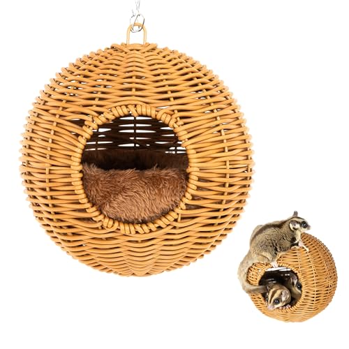 NEOUZA Zuckergleiter-Beutel, Metallrahmen, PP-Rattan, langlebig, wasserabweisend, ungiftig, sicheres Material, Haustier-Gleitkäfig-Schlafsack für Kleintiere, Eichhörnchen, Murmeltiere, Ratten, Hamster NEOUZA Zuckergleiter-Beutel, Metallrahmen, PP-Rattan, langlebig, wasserabweisend, ungiftig, sicheres Material, Haustier-Gleitkäfig-Schlafsack für Kleintiere, Eichhörnchen, Murmeltiere, Ratten, Hamster von NEOUZA