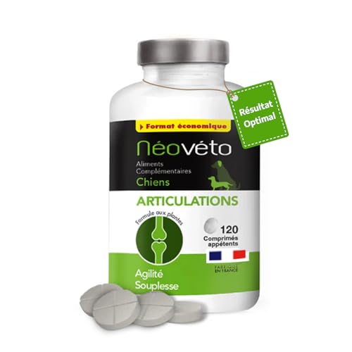 NEOVÉTO – Hundegelenke – 120 natürliche Tabletten – Arthrose bei Hunden – Entzündungshemmend – Vom Veterinärdienst zugelassene Wirkstoffe von NEOVETO
