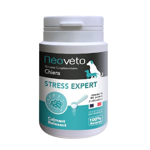 NEOVÉTO – Stress Expert, Pulver gegen Stress bei Hunden, 54 g, 90 Löffel, vom französischen Veterinäramt zugelassene Wirkstoffe von NEOVETO