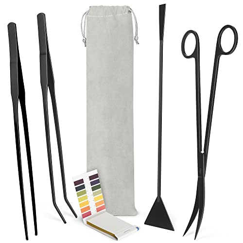 NEPTONION 6 in 1 Aquascaping Tool Kit with Acrylic Storage Rack, Black Steel Aquatic Landscaping Equipment Perfect to Create A Stunning Underwater Scape for Fish Tank NEPTONION 6 in 1 Aquascaping Tool Kit with Acrylic Storage Rack, Black Steel Aquatic Landscaping Equipment Perfect to Create A Stunning Underwater Scape for Fish Tank von NEPTONION