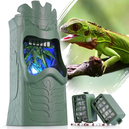 NEPTONION Reptilien-Wasser-Trinkbrunnen mit CI-Filtration, Bad Stuff Filter, automatischer Abschaltung und LED-Nachfüll-Erinnerung, ideal für Chamäleons, Frösche, Geckos und Leguangrün (ein von NEPTONION