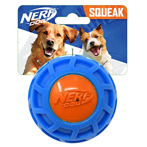 Nerf Dog Exo-Quietschball aus TPR, 7,6 cm, Blau/Orange von Nerf Dog