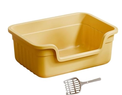 NESPIQ Katzentoilette Für Katzen Katzentoilette Mit Offener Oberseite, Extragroß, Spritzwassergeschützt, Leicht Zu Reinigen, Leicht Zugängliche Katzentoilette, Sandkasten Katzenklo Für Katzen(Yellow) NESPIQ Katzentoilette Für Katzen Katzentoilette Mit Offener Oberseite, Extragroß, Spritzwassergeschützt, Leicht Zu Reinigen, Leicht Zugängliche Katzentoilette, Sandkasten Katzenklo Für Katzen(Yellow) von NESPIQ