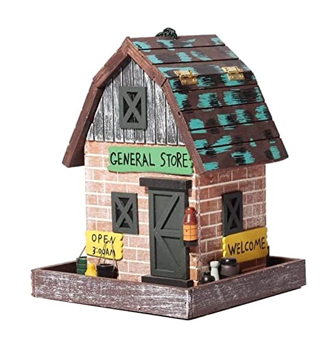 NESPIQ Vogelfutterhaus Balkon Garten Vogelfutterspender Aus Holz, Langlebig, Für Aufhängen, Für Den Garten, Dekoration, Geschenke Futterhaus Für Vögel von NESPIQ
