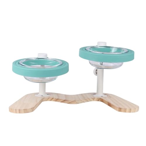NESSICURE Höhenverstellbarer Futternapf für Hunde und Katzen, Verstellbarer Futternapf mit Ständer und Rutschfester Basis, Futternapf für Haustiere mit rosa und blauem Halter (Blau, Set) von NESSICURE