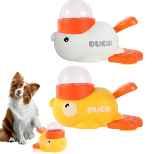 NESSICURE Interaktiver Leckerli-Spender für Hunde – Entenförmiger Puzzle-Futterspender, langsamer Fressnapf, lustiges Futterspenderspielzeug für Hunde von NESSICURE