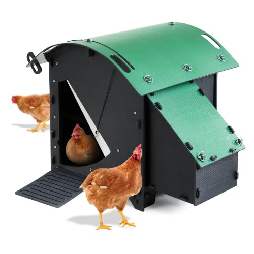 Kunststoff Hühnerstall mit 25 Jahre Garantie - Kleiner Boden Hühnerstall für 3 Hühner oder 5 Zwerghühner von NESTERA