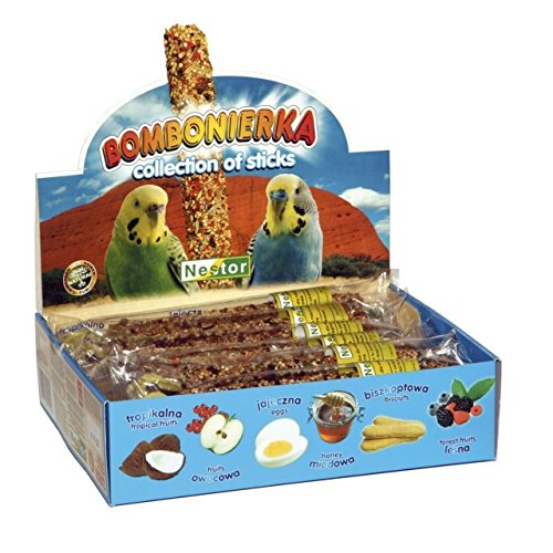 NESTOR Wellensittich Vogelfutter Leckerbissen 12 Knabberstangen Mix Honig Ei Waldfrucht NESTOR Wellensittich Vogelfutter Leckerbissen 12 Knabberstangen Mix Honig Ei Waldfrucht von NESTOR