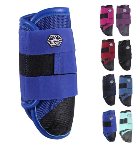 NETPROSHOP 1 Paar Eventing-Vorderbein-Gamaschen Technical Pferde Vielseitigkeitsgamaschen, Groesse:L, Farbe:Kobaltblau von NETPROSHOP