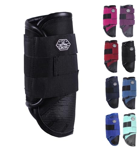 NETPROSHOP 1 Paar Eventing-Vorderbein-Gamaschen Technical Pferde Vielseitigkeitsgamaschen, Groesse:S, Farbe:Schwarz von NETPROSHOP