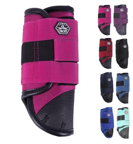 NETPROSHOP 1 Paar Eventing-Vorderbein-Gamaschen Technical Pferde Vielseitigkeitsgamaschen, Groesse:XL, Farbe:Pink von NETPROSHOP