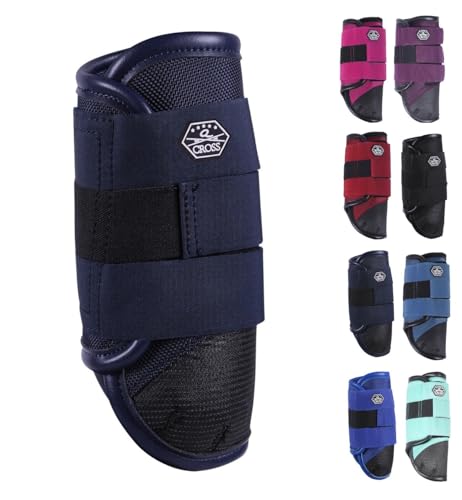NETPROSHOP 1 Paar Eventing-Vorderbein-Gamaschen Technical Pferde Vielseitigkeitsgamaschen, Groesse:XS, Farbe:Dunkelblau von NETPROSHOP