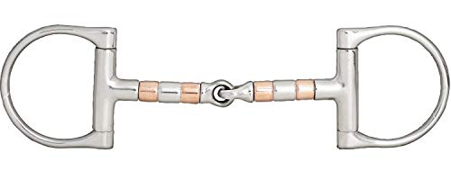 NETPROSHOP D-Trense, Gebiss gebrochen aus Edelstahl mit Kupferrollen Versch. Größen, Auswahl:12.5 cm von NETPROSHOP
