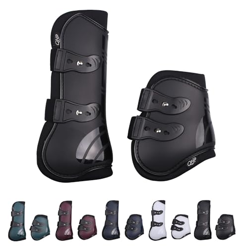 NETPROSHOP Gamaschen u. Streichkappen (4er Set) mit elastischen Schnellverschlüssen, Groesse:Full, Farbe:Schwarz von NETPROSHOP