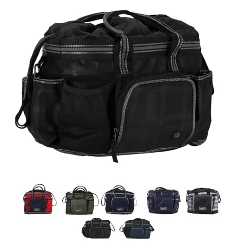 NETPROSHOP Große stabile Putztasche mit Kordelzug, vielen Fächern & Reißverschlussfach ca. 21 x 36 cm, Farbe:Midnight von NETPROSHOP