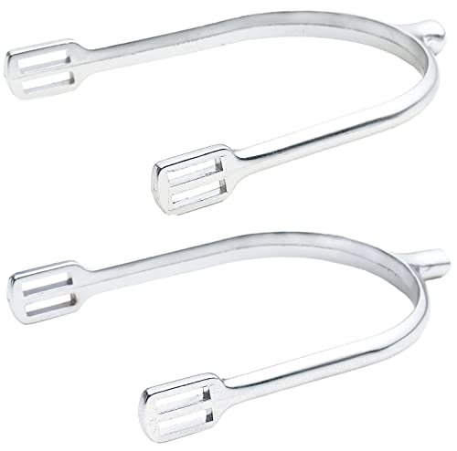 NETPROSHOP Herren Sporen Knopf oder Stab Edelstahl Silber Auswahl, Groesse:Typ A von NETPROSHOP