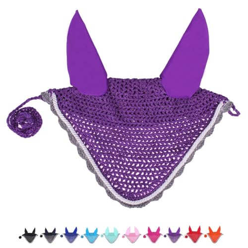 netproshop Knallige Fliegenohren, Fliegenhaube für Schutz vor Fliegen Shetty bis XL Full, Groesse:Pony, Farbe:Violett netproshop Knallige Fliegenohren, Fliegenhaube für Schutz vor Fliegen Shetty bis XL Full, Groesse:Pony, Farbe:Violett von NETPROSHOP