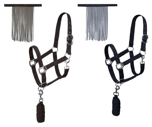NETPROSHOP Set Pferdehalfter und Führstrick und Fliegenschutz Pony, Cob, Full, XFull, Groesse:Cob, Farbe:Olivgruen NETPROSHOP Set Pferdehalfter und Führstrick und Fliegenschutz Pony, Cob, Full, XFull, Groesse:Cob, Farbe:Olivgruen von NETPROSHOP