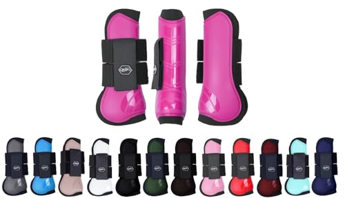 NETPROSHOP Shetty Pony Full Hartschalen Gamaschen Anatomisch Geformt mit Neoprenfutter, Groesse:Mini Mini Shetty, Farbe:Pink von NETPROSHOP