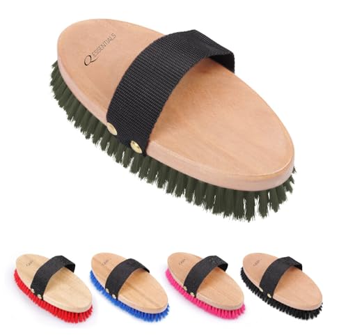 NETPROSHOP Weiche Kardätsche Pferdebürste mit Holzgriff und Nylonband, Farbe:Olivgruen NETPROSHOP Weiche Kardätsche Pferdebürste mit Holzgriff und Nylonband, Farbe:Olivgruen von NETPROSHOP