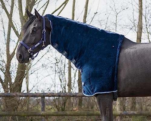 netproshop Flauschiges Pferde Halsteil mit Klettverschluß Größe S/M/L Dunkelblau, Groesse:S, Farbe:Dunkelblau von NETPROSHOP