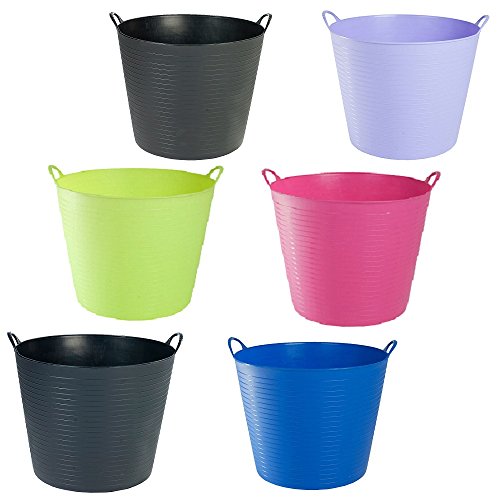 netproshop Flexi Eimer Futtereimer Wassereimer Haushaltseimer Wäschekorb 15 L Farbwahl, Farbe:Pink von NETPROSHOP