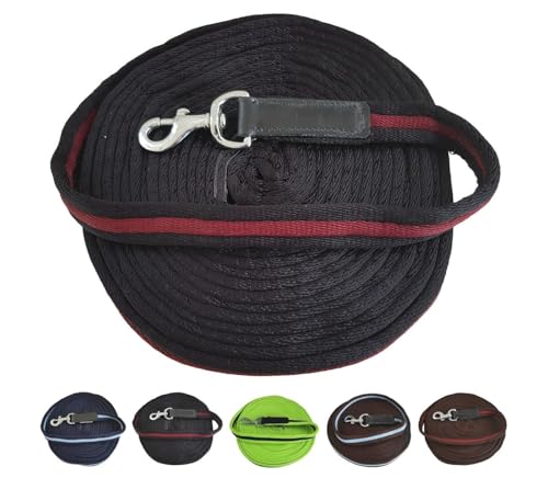 NETPROSHOP Weiche Nylon Longe 8 Meter mit Karabinerhaken Bodenarbeit Longierzubehör, Farbe:Schwarz/Bordeaux NETPROSHOP Weiche Nylon Longe 8 Meter mit Karabinerhaken Bodenarbeit Longierzubehör, Farbe:Schwarz/Bordeaux von NETPROSHOP