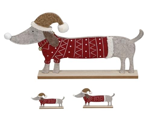 netproshop Weihnachts Hund mit Pullover und Pudelmütze Länge 33cm oder 50cm, Auswahl:50 cm von NETPROSHOP