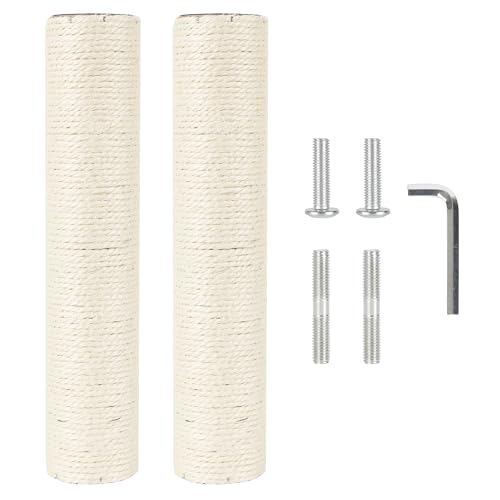 NEUMIHARO Ersatz-Stangen-Teile für Katzen, 7,4 cm Durchmesser, Sisal (M10, 35 cm) von NEUMIHARO
