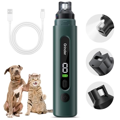 NEUTYPECHIC Krallenschleifer für Hunde, Krallenschere für Hunde mit 5 Gang Einstellung, LED Licht und LCD Bildschirmanzeige, Typ C Hunde Krallenschneider für Große, Mittelgroße und Kleine Hunde von NEUTYPECHIC
