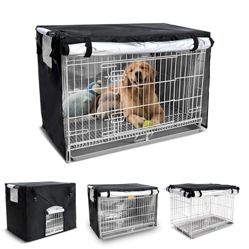 NEVERLAND Abdeckung für Hundekäfige, 91,4 cm, strapazierfähiges Oxford-Gewebe, universelle Käfigabdeckungen für Hundekäfige, für Innen- und Außenbereich, Schwarz NEVERLAND Abdeckung für Hundekäfige, 91,4 cm, strapazierfähiges Oxford-Gewebe, universelle Käfigabdeckungen für Hundekäfige, für Innen- und Außenbereich, Schwarz von NEVERLAND