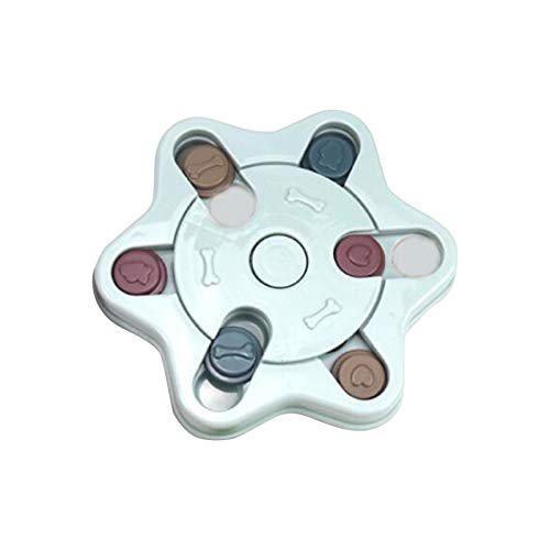 NEVRTP Multifunktionaler Hundespielzeug-Hundepuzzle-Feeder Toy Intelligence Enhancer IQ-Puzzle-Schüssel für Hundetier-Hundetrainingsspiel-Feeder mit Rutschfester Basis von NEVRTP