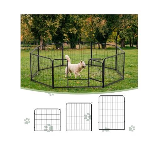 Hunde-Laufstall für Hof, Faltbarer Metall-Hundeübungslaufstall Outdoor, Katzenlaufstall Haustierzaun für Kleintiere Indoor Hunde-Laufstall für Hof, Faltbarer Metall-Hundeübungslaufstall Outdoor, Katzenlaufstall Haustierzaun für Kleintiere Indoor von NEWBULIG