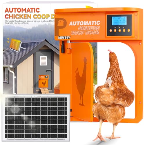 NEWTRY Automatischer Hühnerstall-Türöffner, Schwenktür mit Timer&Lichtsensor, Einklemmschutz, 10W Solarbetrieben mit 40m Fernsteuerung NEWTRY Automatischer Hühnerstall-Türöffner, Schwenktür mit Timer&Lichtsensor, Einklemmschutz, 10W Solarbetrieben mit 40m Fernsteuerung von NEWTRY