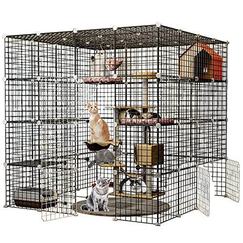 NEZIH 3 -Tier - Katzenkäfige Große Haustierkiste Abnehmbar Extra Großer Katzenschiff, Stärken Die Plattform, Die Tragend Und Leicht Zu Montieren Sind/C NEZIH 3 -Tier - Katzenkäfige Große Haustierkiste Abnehmbar Extra Großer Katzenschiff, Stärken Die Plattform, Die Tragend Und Leicht Zu Montieren Sind/C von NEZIH